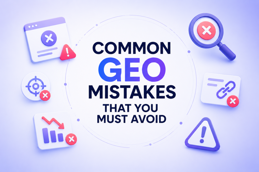 Common GEO Mistakes to avoid